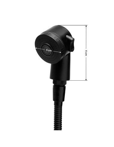 Black hairdressing handset