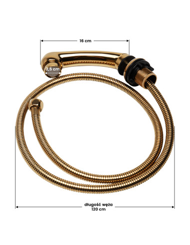 Hairdressing wash unit handset gold small