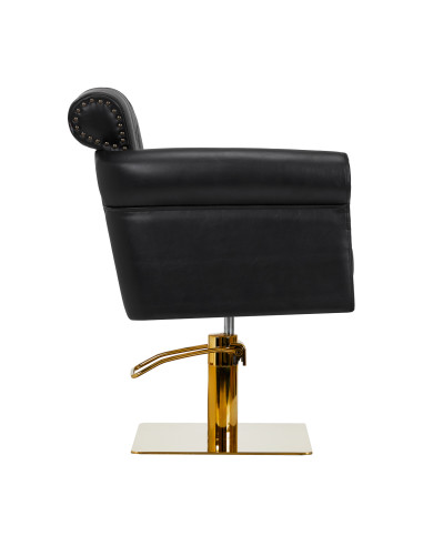 Gabbiano Berlin hairdressing chair, black and gold