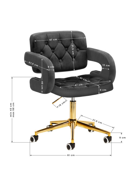 4Rico Chair QS-OF213G gray