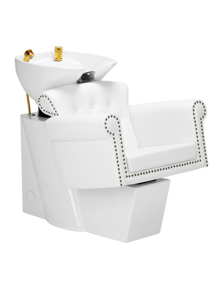 Gabbiano hairdressing wash unit Berlin gold white