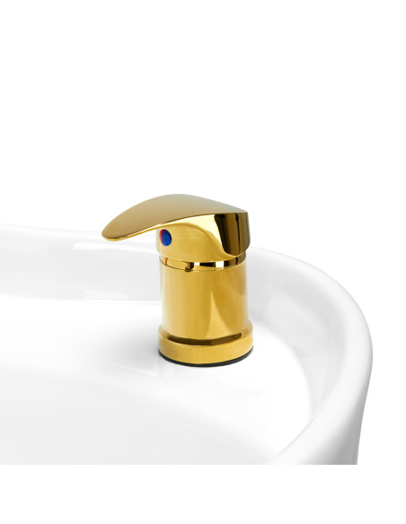 Gabbiano hairdressing wash unit Berlin gold white