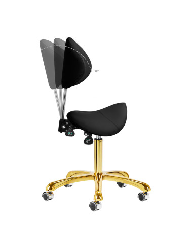 Giovanni cosmetic stool 1004 gold black