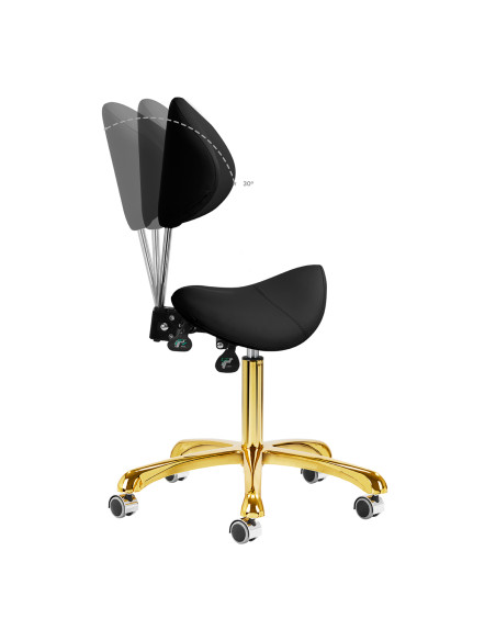 Giovanni cosmetic stool 1004 gold black