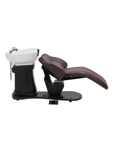 Gabbiano electric hairdressing wash unit TRYCHO brown