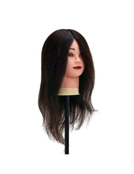 Gabbiano WZ1 hairdressing training head, natural hair, color 1, length 16"