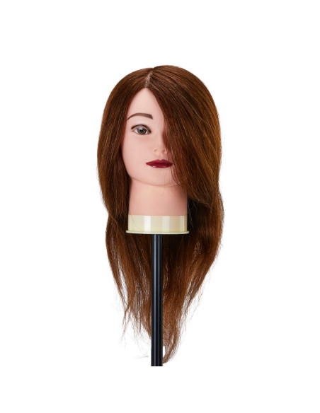 Gabbiano WZ1 hairdressing training head, natural hair, color 4, length 16"