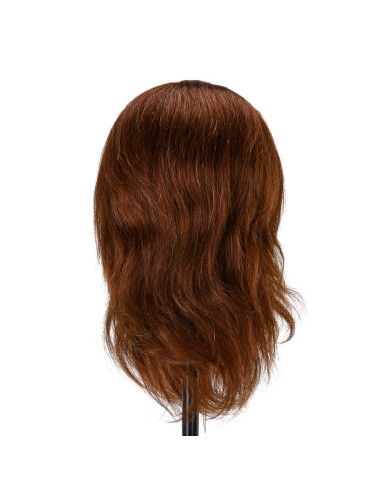 Gabbiano WZ4 training head with beard, natural hair, color 4, length 8"+6"