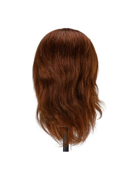 Gabbiano WZ4 training head with beard, natural hair, color 4, length 8"+6"