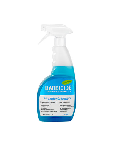Barbicide spray for disinfecting all surfaces, 750ml odorless