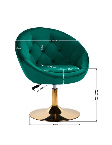 4Rico swivel chair QS-BL12G green
