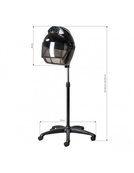 Gabbiano Centurion LVI-203S three-speed ionic standing hair dryer black