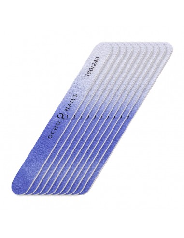 Ocho Nails straight file 180/240 10 pcs colour