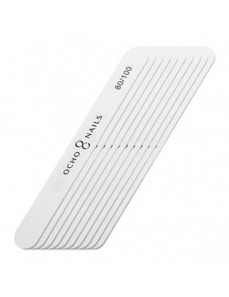 Ocho Nails straight file 80/100 10 pcs.