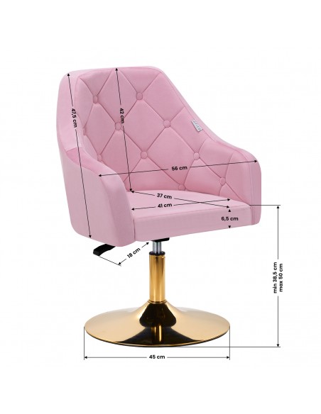 4Rico swivel chair QS-BL14G pink