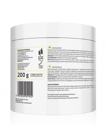 Apis CERAMIDE REPAIR Soothing algae mask with ceramides and beta glucan 200 g