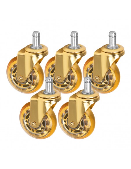 Roll Speed gold press-on stool wheel set of 5 pieces