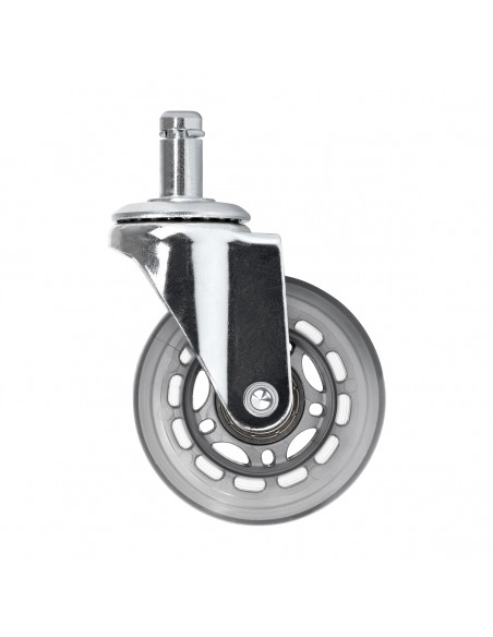 Roll Speed silver press-on stool wheel set of 5 pieces