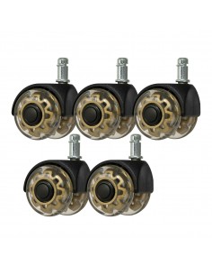 Roll Speed Duo press-on stool wheel set of 5 pieces