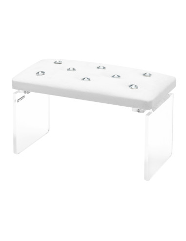 Momo Diamond manicure support stand Velour white