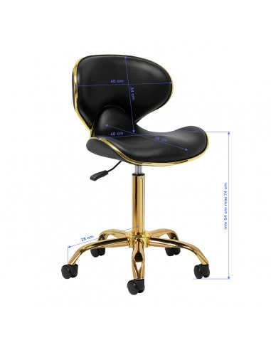 Gabbiano cosmetic stool Q-4599G black
