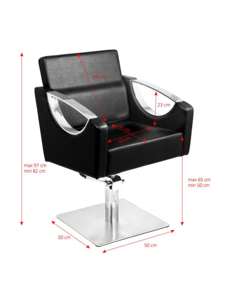 Gabbiano black talin barber chair