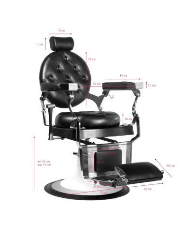 Gabbiano barber armchair Emperor black