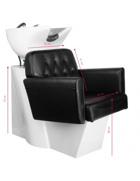 Gabbiano hair wash unit Hamburg black