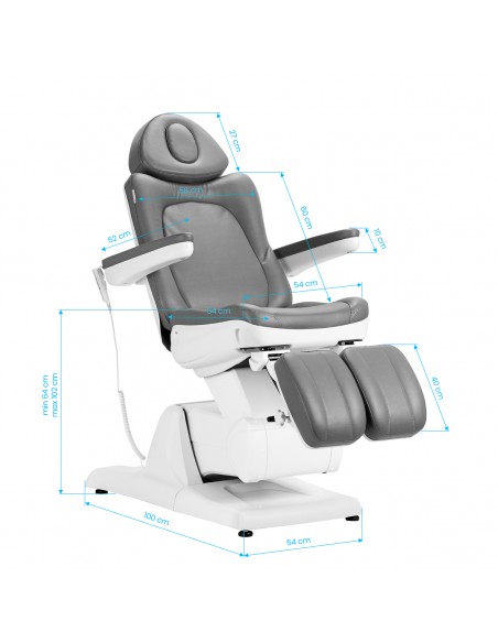 Electric cosmetic chair azzurro 870s pedi 3 strong Gray