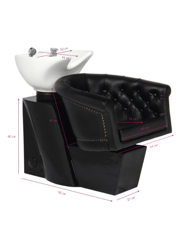 Gabbiano black hairdressing wash unit London