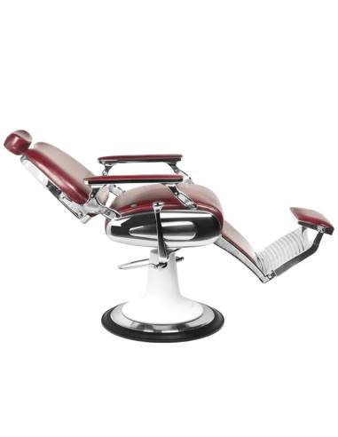 Gabbiano barber armchair moto style burgundy
