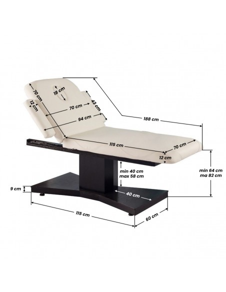 Spa cosmetic bed azzurro 805 1 strong venge / latte heated