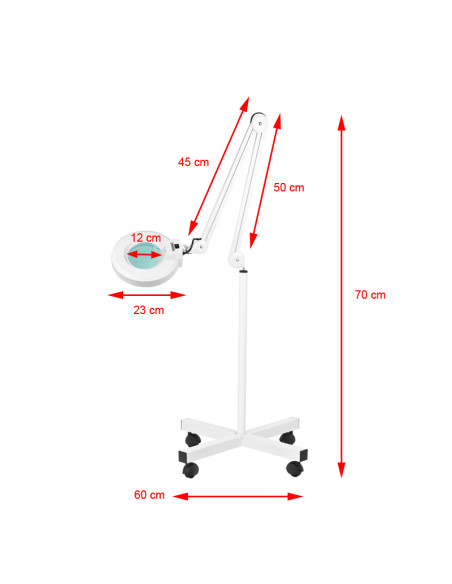 S4 LED magnifier lamp + LED tripod reg. light intensity