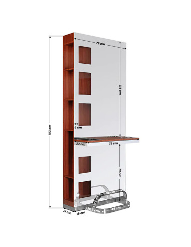Gabbiano hairdressing console b058 cherry