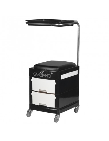 Helper - pedicure stool 16 plus black / white