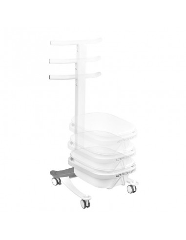 Comfort pedicure tray on wheels with lift function
