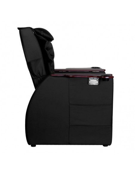 Spa chair for pedicure with back massage azzurro 101 black