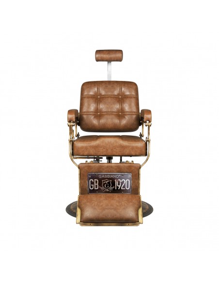 Gabbiano barber chair boss old leather light brown
