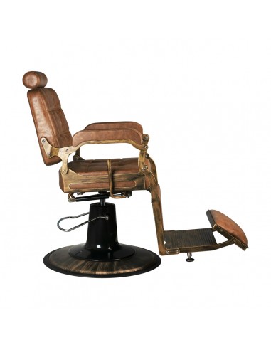 Gabbiano barber chair boss old leather light brown