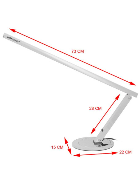 20w slim aluminum desk lamp