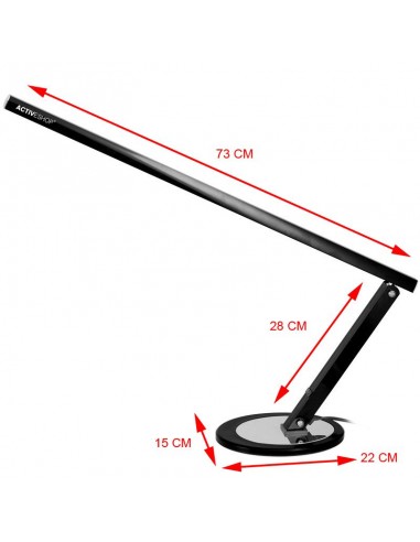 20w slim desk lamp black