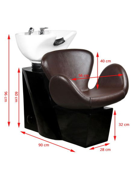 Gabbiano Amsterdam hair wash unit brown