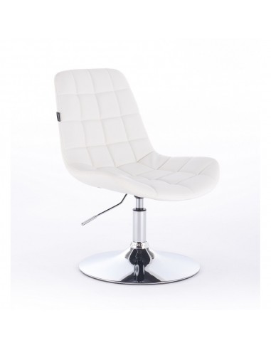 Hroove Salon Chair - White Leather Bella Furniture Ireland BF590N