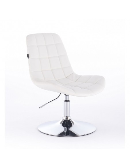 Hroove Salon Chair - White Leather Bella Furniture Ireland BF590N
