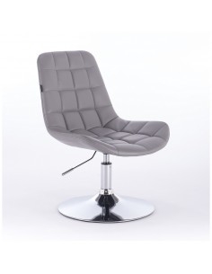 Hroove Salon Chair - Grey  Leather Bella Furniture Ireland BF590N