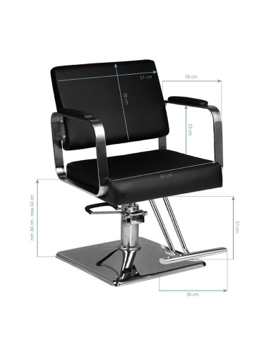 Hair system hs202 barber chair black