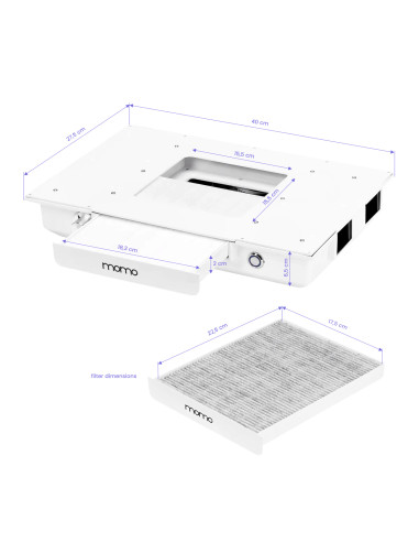 Cassette dust absorber momo professional j02 white