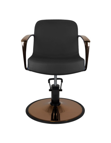 Gabbiano styling armchair, copper, black Bologna