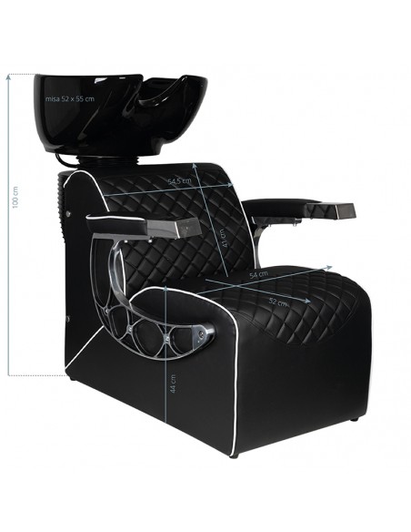 Gabbiano Simone barber hair wash unit black