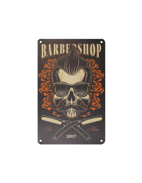 Decorative plaque barber b050